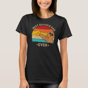T-shirt Meilleur Doodle Papa Jamais Chien Vintage Pour Da