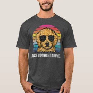 T-shirt Meilleur Doodle Papa Jamais Vintage Retro Goldendo
