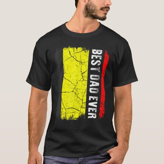 T-shirt Meilleur Drapeau Belge Papa Ever Belgique Fête des (Devant)