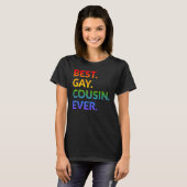 T-shirt Meilleur Drapeau Gay Cousin Jamais Lgbt Pride Arc- (Devant entier)