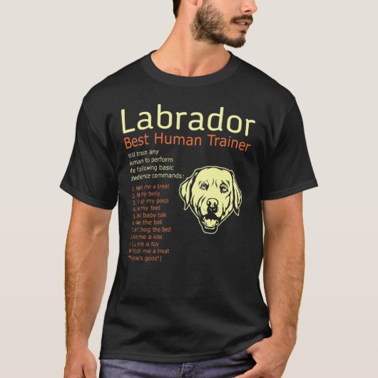 T-shirt Meilleur Dresseur Humain Labrador Dressera N'impor (Devant)
