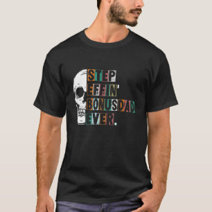 T-shirt Meilleur Effet Crâne Bonus Papa Jamais Style Vinta