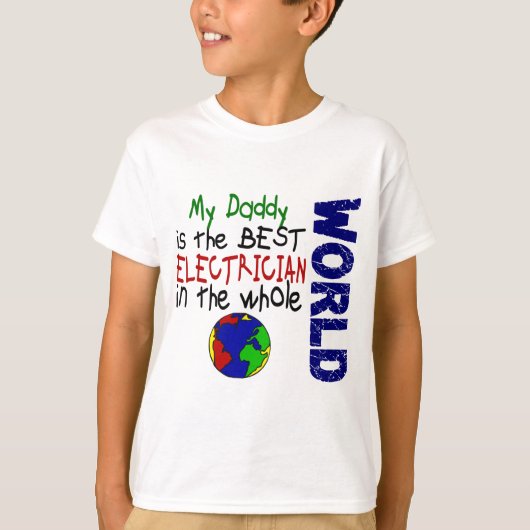 T-shirt Meilleur Électricien Dans Le Monde 2 (Papa) (Devant)