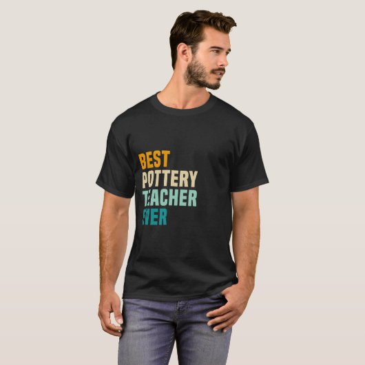 T-shirt Meilleur enseignant de poterie (Devant entier)