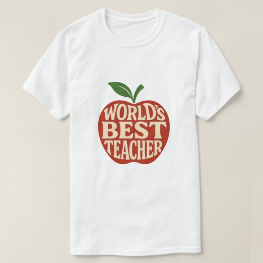 T-shirt Meilleur enseignant du monde (Design devant)