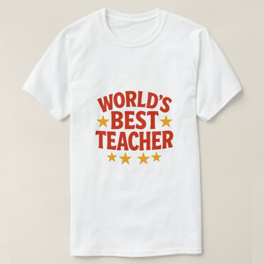 T-shirt Meilleur enseignant du monde (Design devant)