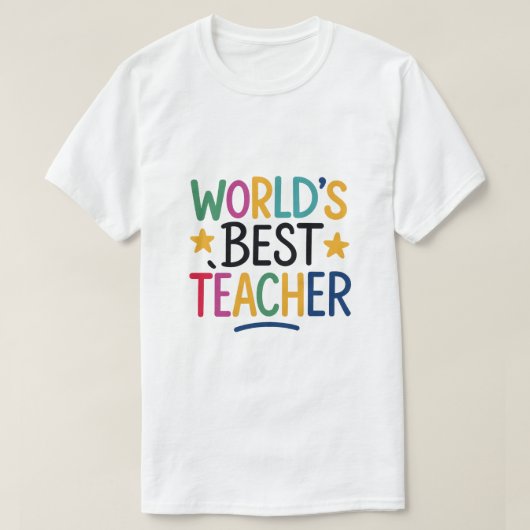 T-shirt Meilleur enseignant du monde (Design devant)