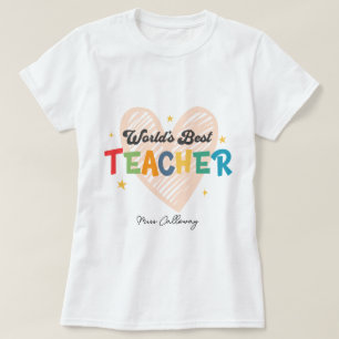 T-shirt Meilleur enseignant du monde personnalisé