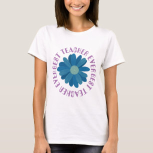 T-shirt Meilleur enseignant Ever & Fleur Bleue