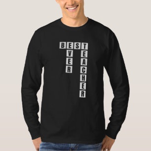 T-shirt Meilleur Enseignant Jamais Mot-de-passe Puzzles