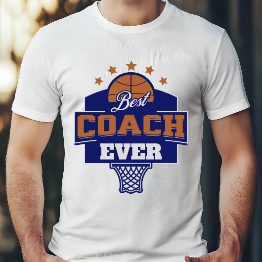 T-shirt Meilleur Entraîneur - Conception De Basket