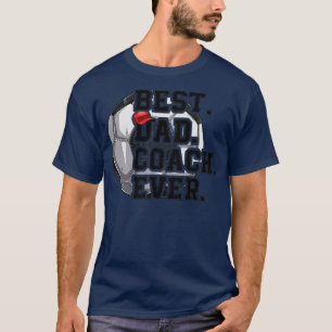 T-shirt Meilleur entraîneur de football papa jamais Fête d
