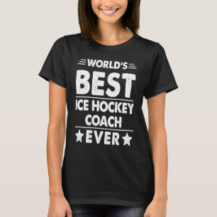 T-shirt Meilleur entraîneur mondial de hockey sur glace