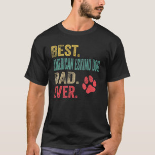 T-shirt Meilleur Esquimau Américain Papa Chien Vintage Gra