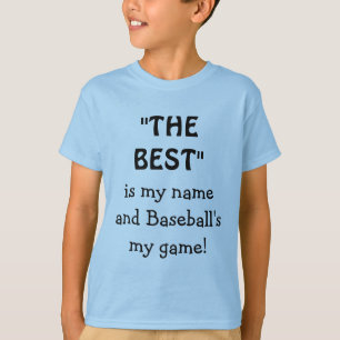 T-shirt Meilleur Est Mon Nom Citation Drôle Baseball