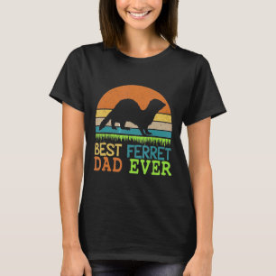T-shirt Meilleur Ferret Papa Jamais Vintage Pour La Fête D