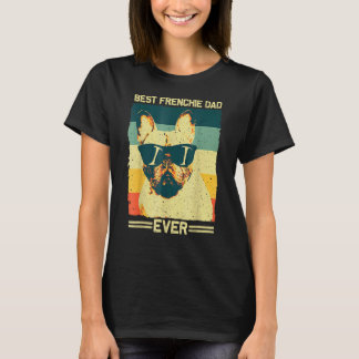 T-shirt Meilleur Français Papa Hommes Père Français Bulldo
