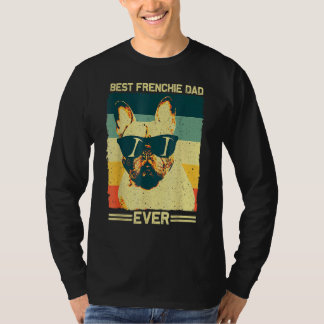 T-shirt Meilleur Français Papa Hommes Père Français Bulldo