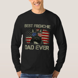 T-shirt Meilleur Français Papa Jamais Bulldog American Dra