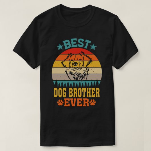 T-shirt Meilleur FRÈRE CHIEN jamais Vintage (Design devant)