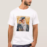 T-shirt Meilleur Grampa du monde depuis 20XX Photo moderne<br><div class="desc">Ce design simple et moderne est composé de typographie serif et cursive et d'ajouter une photo personnalisée</div>