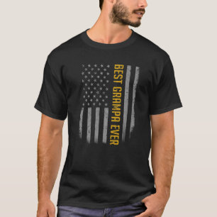 T-shirt Meilleur Grampa jamais drapeau américain pour père