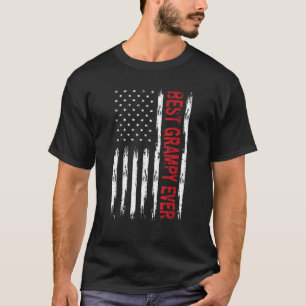 T-shirt Meilleur Grampy jamais avec nous American Flag Pèr