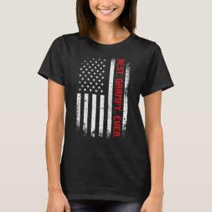 T-shirt Meilleur Grampy jamais US Drapeau américain Vintag