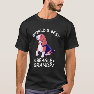 T-shirt Meilleur grand-Beagle grand-père chien du monde mi