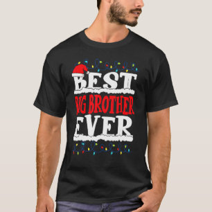 T-shirt Meilleur Grand Frère Toujours Noël Lumières de fam