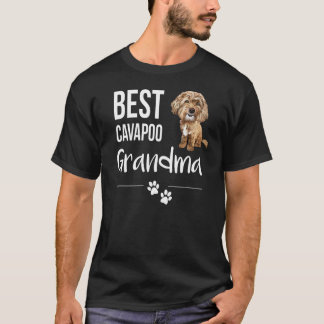 T-shirt Meilleur grand-mère de chien de Cavapoo Grand-mère