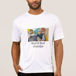 T-shirt Meilleur grand-père du monde ajouter un nom texte 