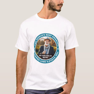 T-shirt Meilleur grand-père du monde Photo personnalisée m