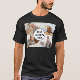 T-shirt Meilleur Grand-Père Ever 4 Collage de photos Créez