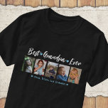 T-shirt Meilleur grand-père Ever petits-enfants 5 Photo Co<br><div class="desc">Joli T-shirt photo collage personnalisé avec 5 photos,  Meilleur grand-père La typographie et les noms des petits-enfants. fait un cadeau spécial pour la fête des pères,  grand-parents jour,  anniversaire et noël.</div>