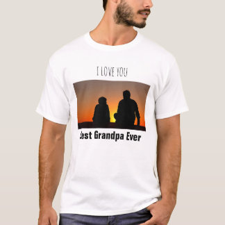 T-shirt Meilleur Grand-Père Jamais Avec Photo De Famille U