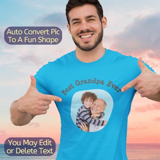 T-shirt Meilleur Grand-Père Jamais Créer Votre Propre Cool