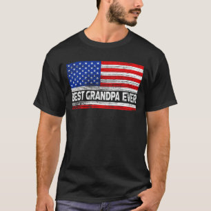 T-shirt Meilleur grand-père jamais nous Drapeau grand-père