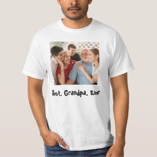 T-shirt Meilleur Grand-Père jamais photo personnalisée