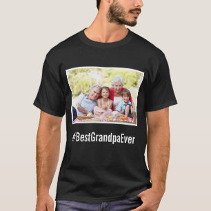 T-shirt Meilleur Grand-Père Jamais Photo Personnalisée H