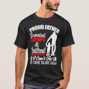 T-shirt Meilleur Grand-Père N Son Excavateur Opérateur Pou