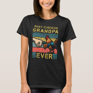 T-shirt Meilleur Grand-Père Poulet Élevage de Coq de Volai