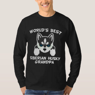 T-shirt Meilleur Grand-Père Sibérie Husky 47