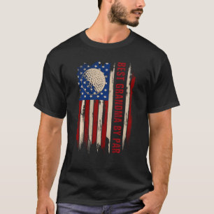 T-shirt Meilleur Grand-Père vintage Par Par Drapeau Améric