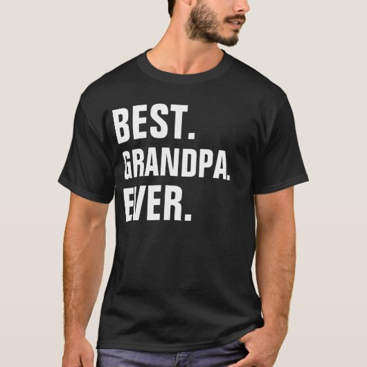 T-SHIRT MEILLEUR GRANDPA JAMAIS (Devant)