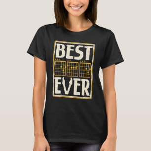 T-shirt Meilleur Guitariste Jamais Accord de Guitare Rétro