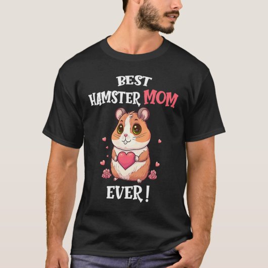 T-shirt Meilleur Hamster Maman toujours mignonne Valentine (Devant)