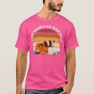 T-shirt Meilleur Hamster Papa Jamais Rétro Vintage Hamster