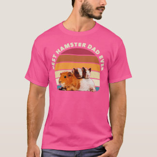 T-shirt Meilleur Hamster Papa Jamais Rétro Vintage Hamster