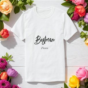 T-shirt Meilleur homme noir blanc Mariage Groomsmen